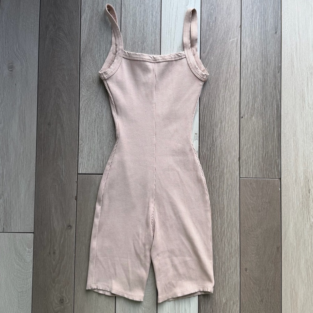 Klein Ribbed bodysuit in Beige
